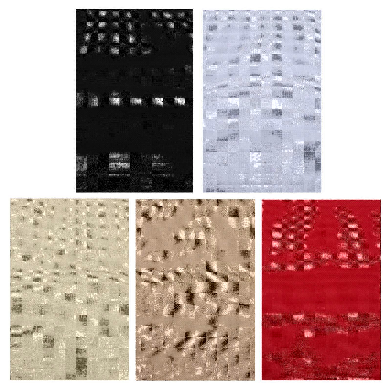 نسيج قطني لخياطة اللحف عبر غرزة التطريز مشاريع DIY بيج 45X30 سم 5 قطع