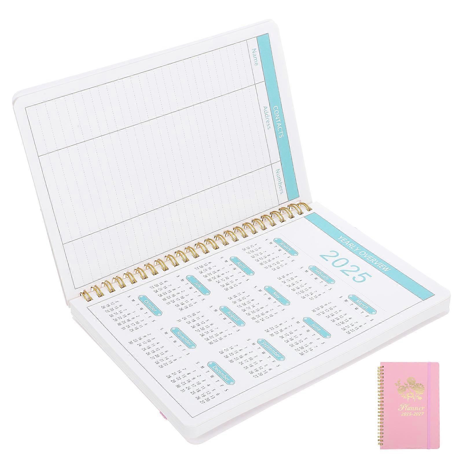 Agenda Planner Diary Schedule Books Decorative Notebook for .00X15.00X1.80CM Note-taking 1Pack