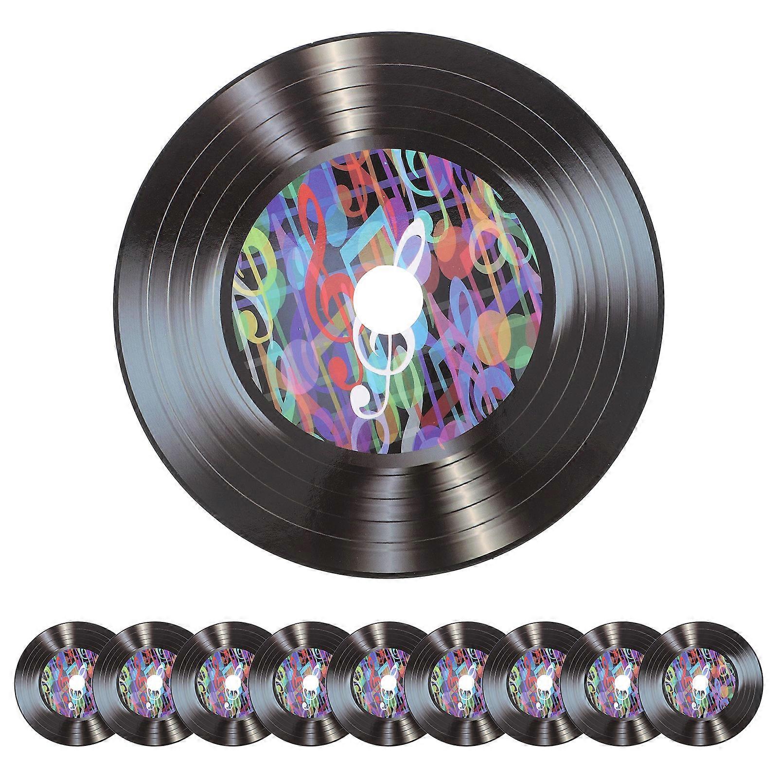 Decorative Vinyl Records Round Shape Wall Decor For Decor 10Pack