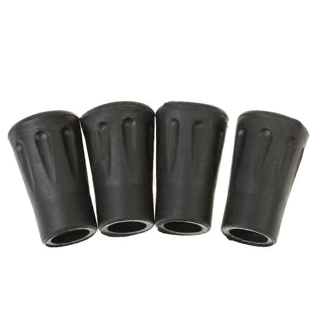 4 Pcs Replacement Rubber Hiking Pole Trekking Post Caps 4cm