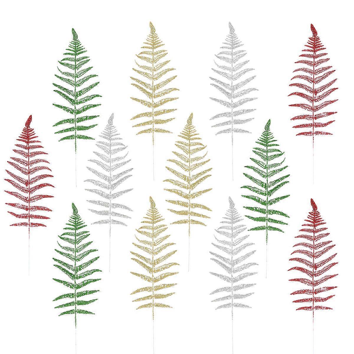 Decorative Artificial Plants Simulation Leaves Approx 43x14x0 2cm Plastic Festive Plants 12Pcs