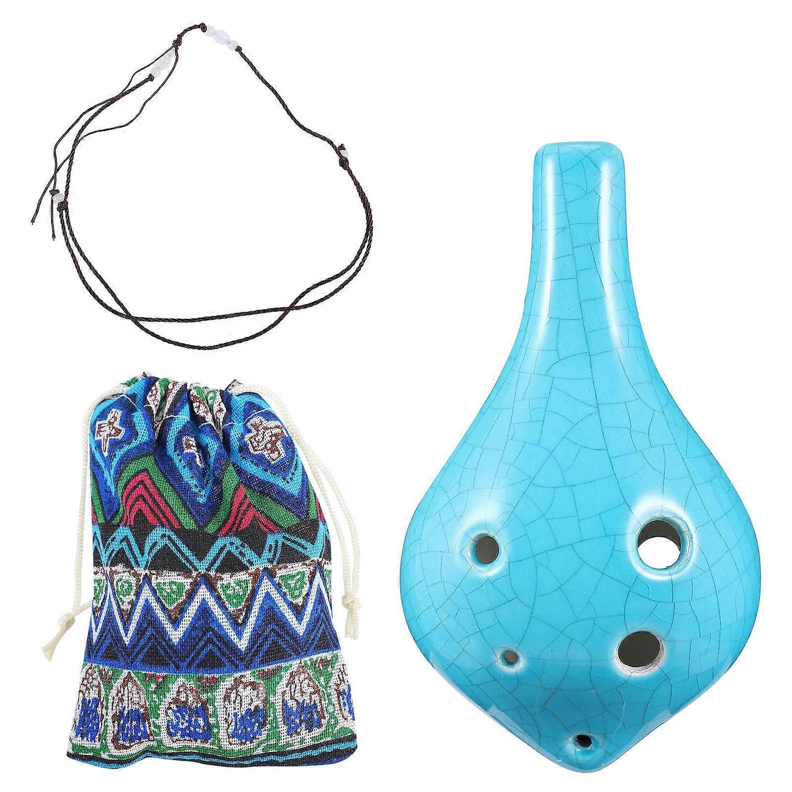 Alto Ceramic Ocarina Instrument Portable For Music Lovers Practice 11.30X6.50X4.70CM 1 Set