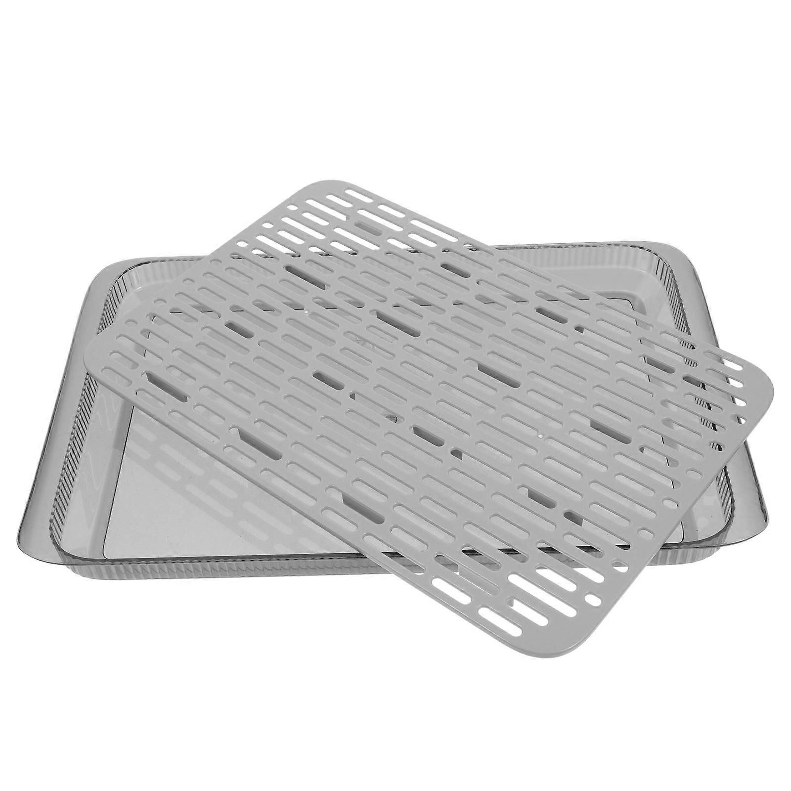 Dish Tray Drying Rack Utensils Drying Rack Kitchen Accessories Family Dinners PET Rectangular Drainage 1Set