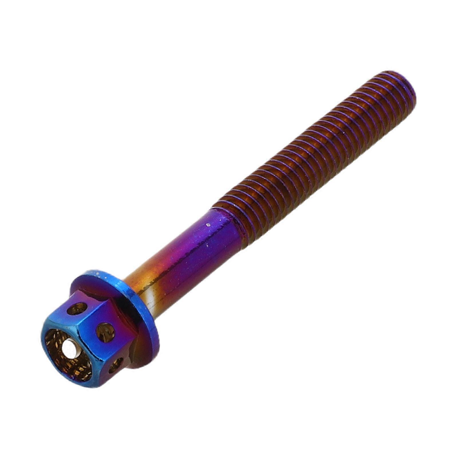 Iridescent Titanium Motorcycle License Plate Screws Decorative Fastening Bolts for Electric Bikes with Colorful Head for Stylish Secure Mounting