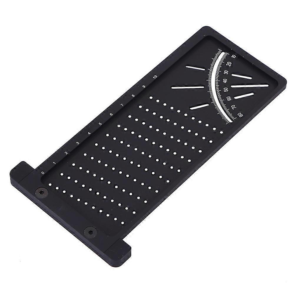 Hole Position Scribing Ruler Woodworking Measuring Ruler Three Dimensional For Craft Persons Black 1Pack