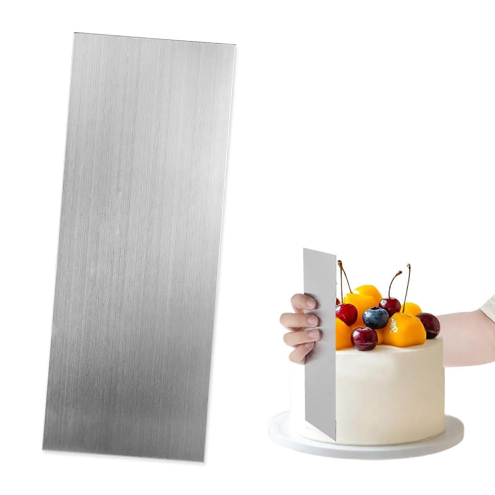 Stainless Steel Cake Scraper 22 x 7.8 cm for Cake Decorating, Buttercream Smoothing, Mousse DIY Tool