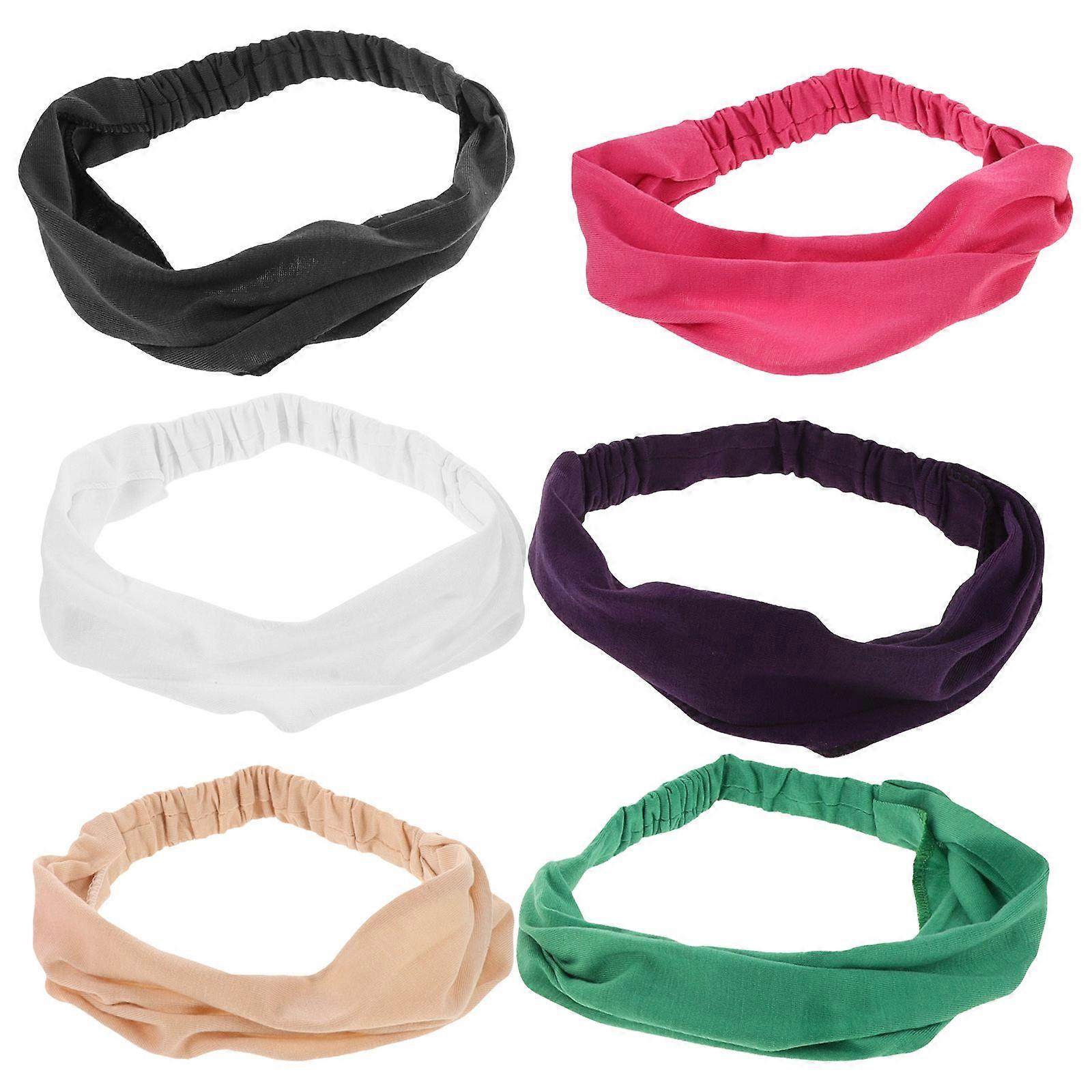6 Pcs Lenços de Cabelo Elástico Tiaras para Mulheres e Meninas