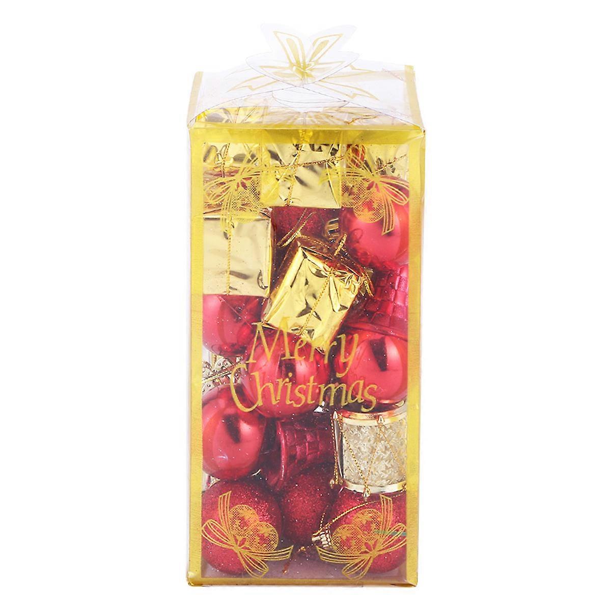 Holiday Tree Pendant Golden Christmas Tree Ornaments For Event Planners 32Pcs