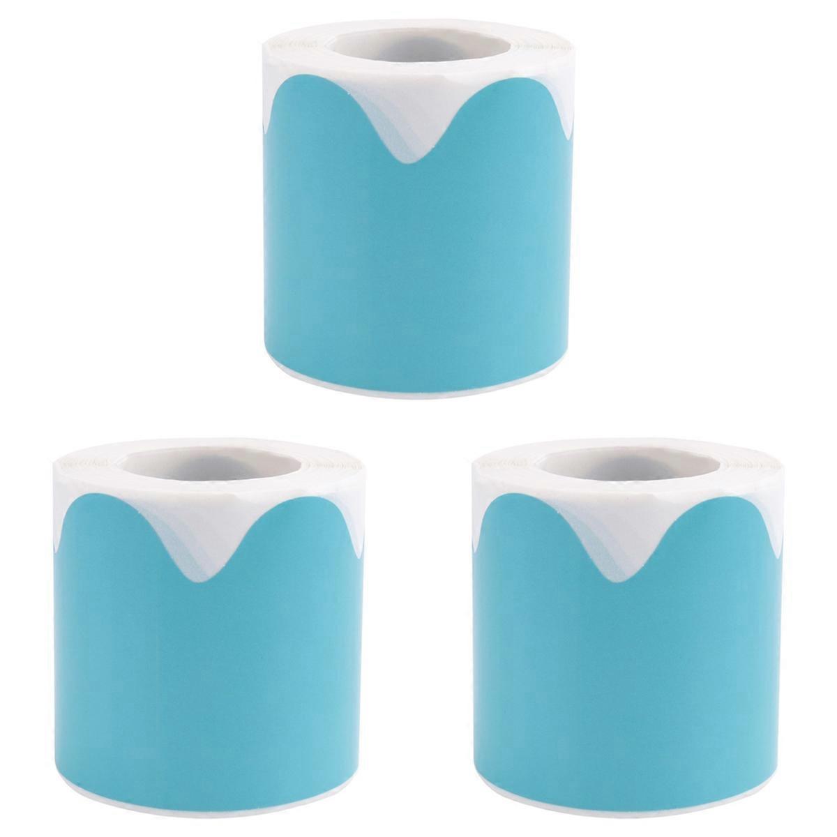 Scalloped Rolled Border Sticker Trim - 50Ft - Decorate Bulletin Boards, Walls, Desks, , Doors, Schoo