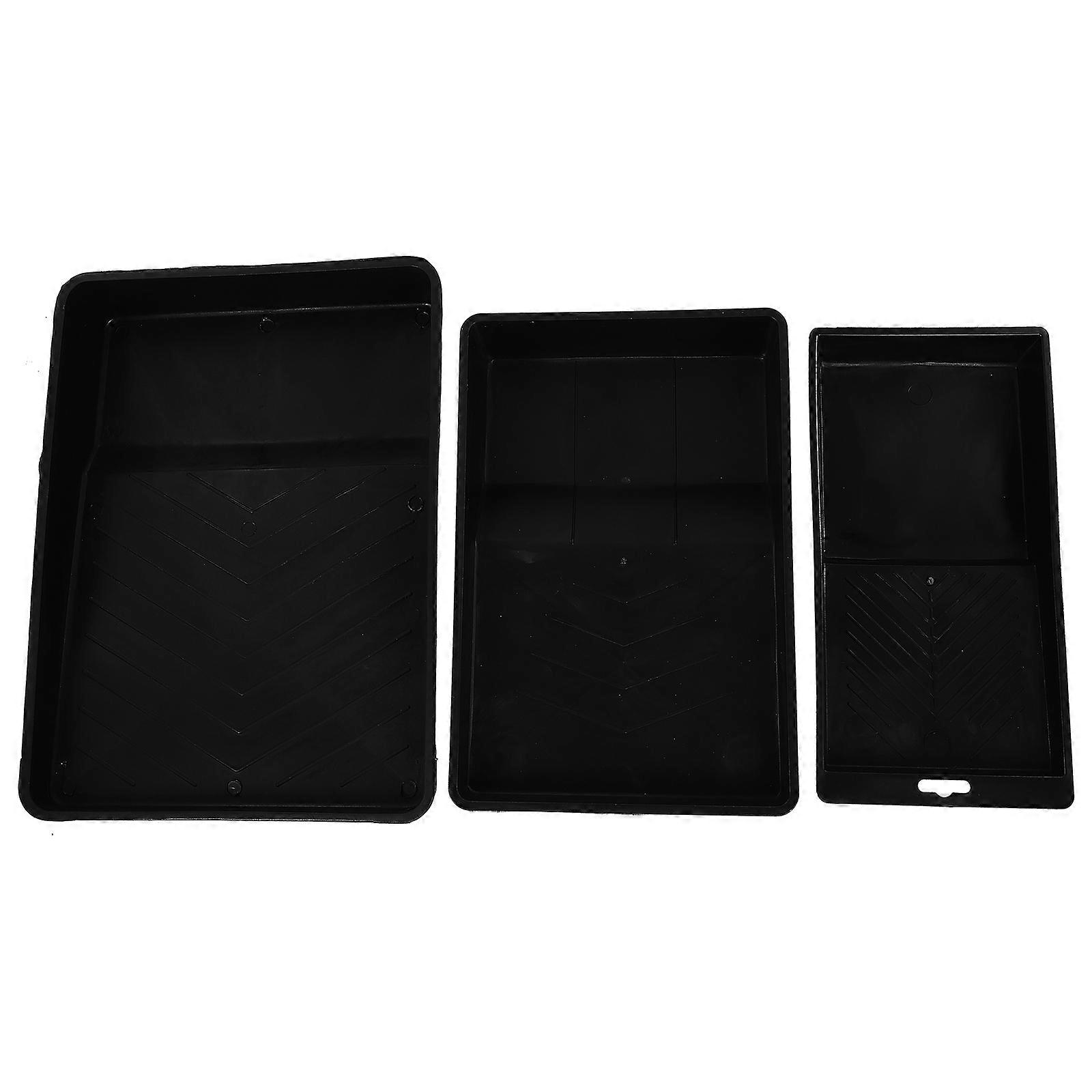 3Pcs Plastic Paint Trays for Mixing Colors with Durable Design Great for Wall Painting and Storage