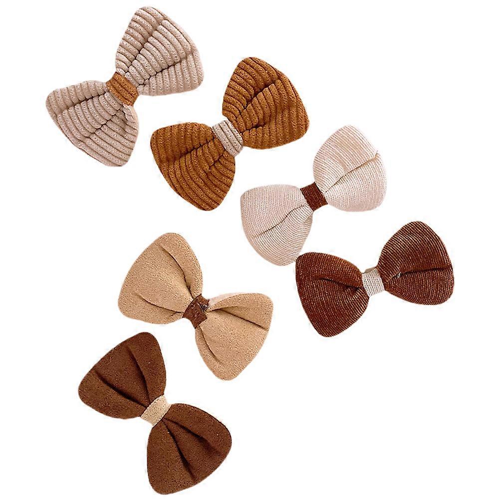 Small Hair Bow Clips Bow Shape Birthdays Assorted Color Color Matching 6Pack