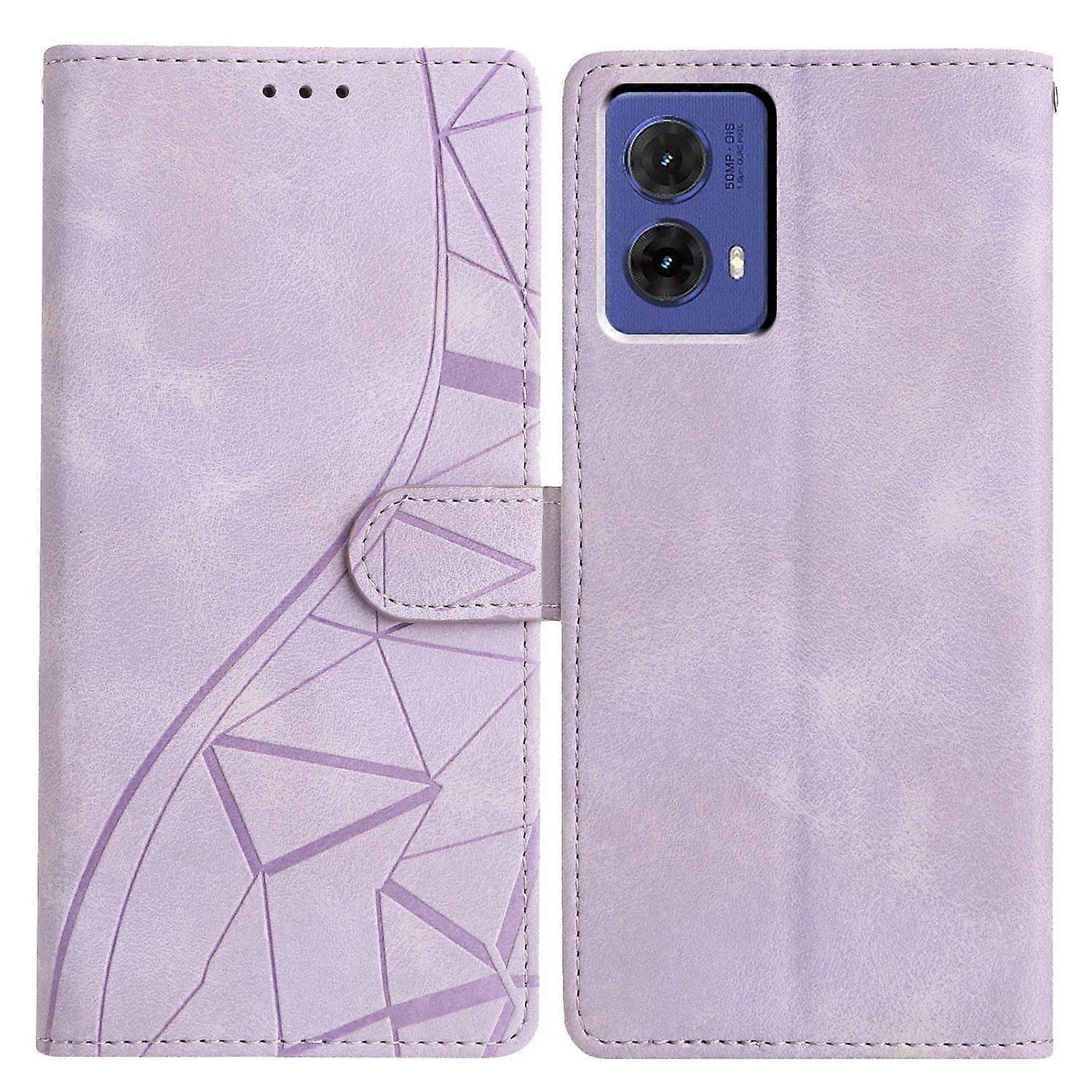 Embossed Leather Case For Motorola Moto G85