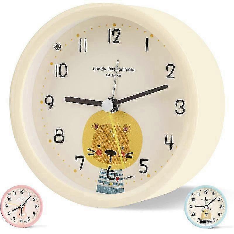 Alarm Clock Toddler Analog Boy Girl Silent Table Clocks Powered By Battery Without Ticking 2025