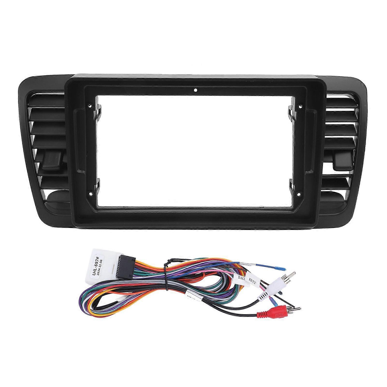 9in Car Radio Stereo Panel Frame Protective Navigation Fascia Dash Panel Frame for Legacy LHD 2003 to 2009 With Wire Harness MK84287