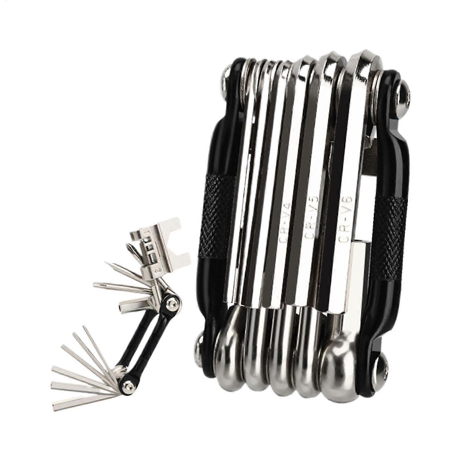 Bike Multi Tool Kit - 16 in 1 Versatile Bicycle Repair Tool Set with Tire Levers, Chain Breaker, Hex Wrenches for Road Bikes