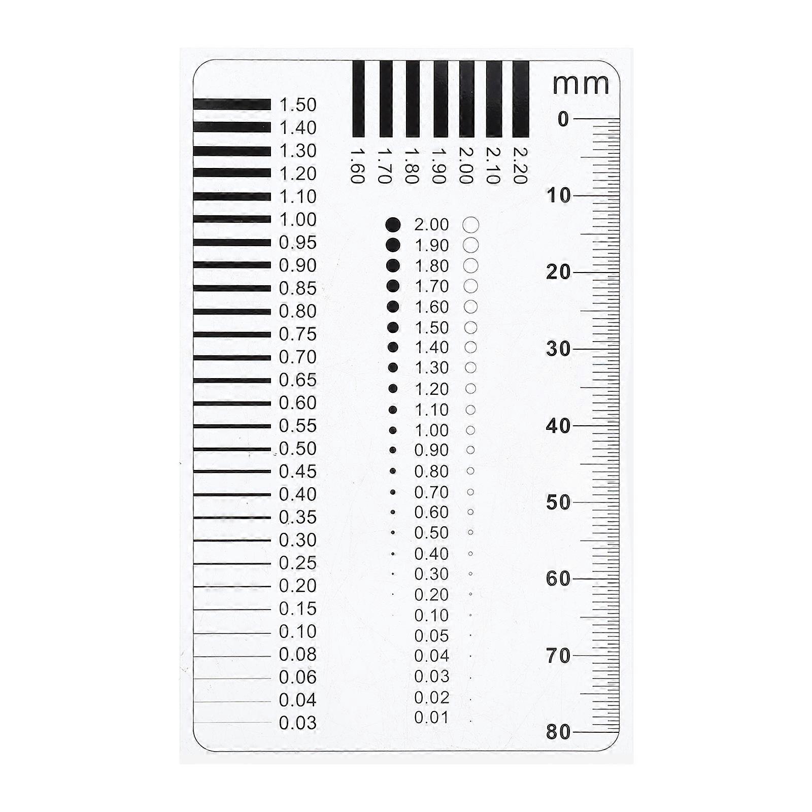 High Precision Transparent Ruler for Crack, Scratch, and Surface Defect Measurement – Versatile Inspection Gauge for Accurate Flaw Detection