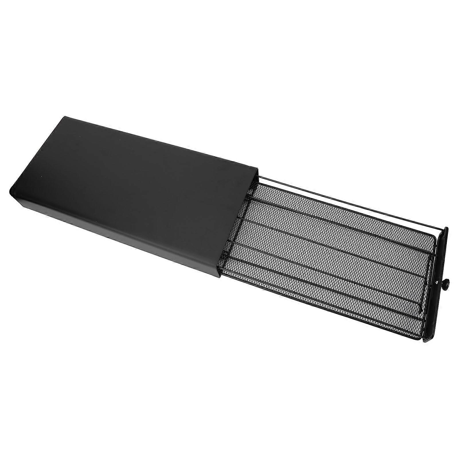 Coffee Pod Storage Drawer Compact Pod Capsule Holder Dustproof Coffee Capsule Drawer Space Saving Keep Pods Organized Black 33.5x16cm
