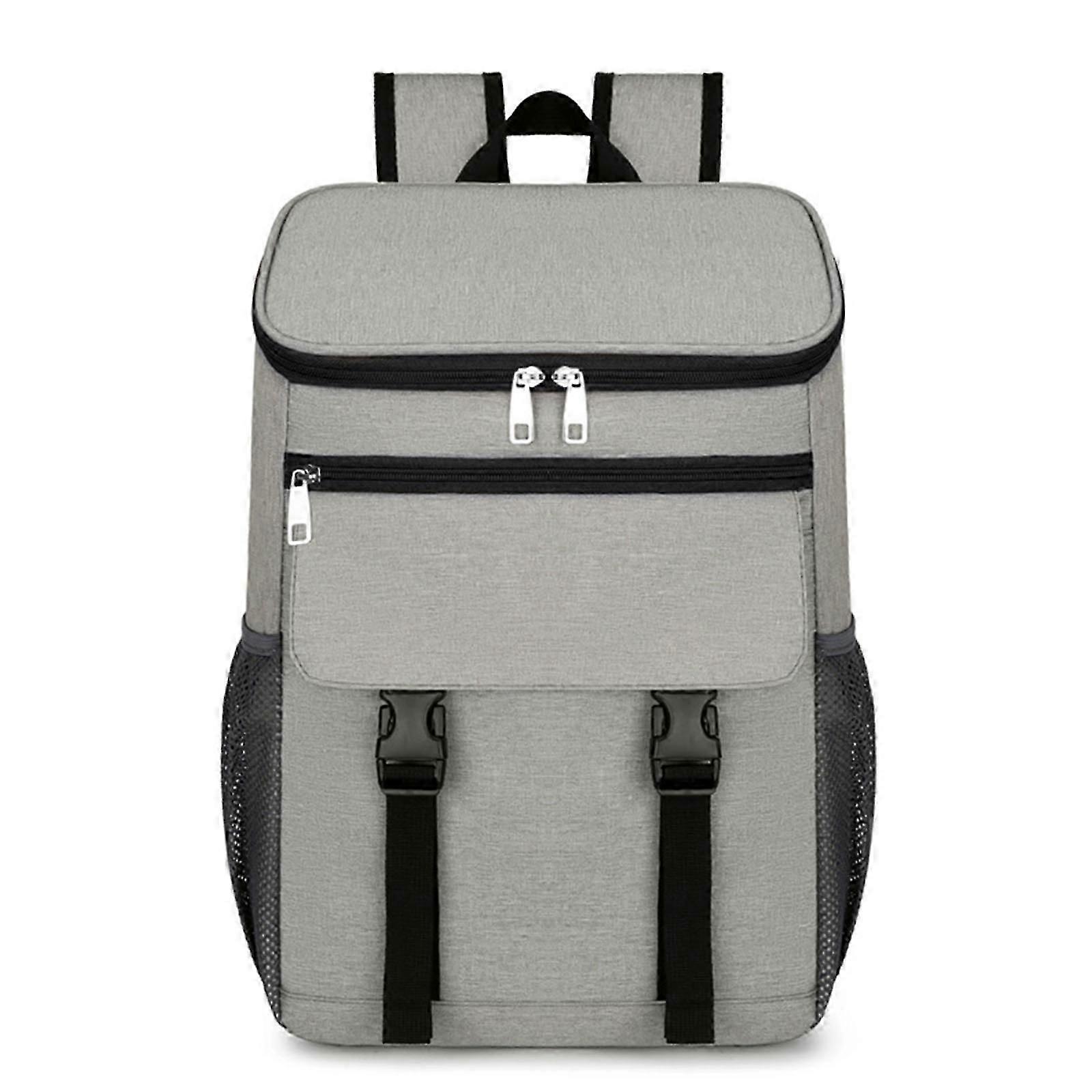 unbrand Outdoor Cold and Fresh Picnic Bag Portable Backpack with Insulation New Gray