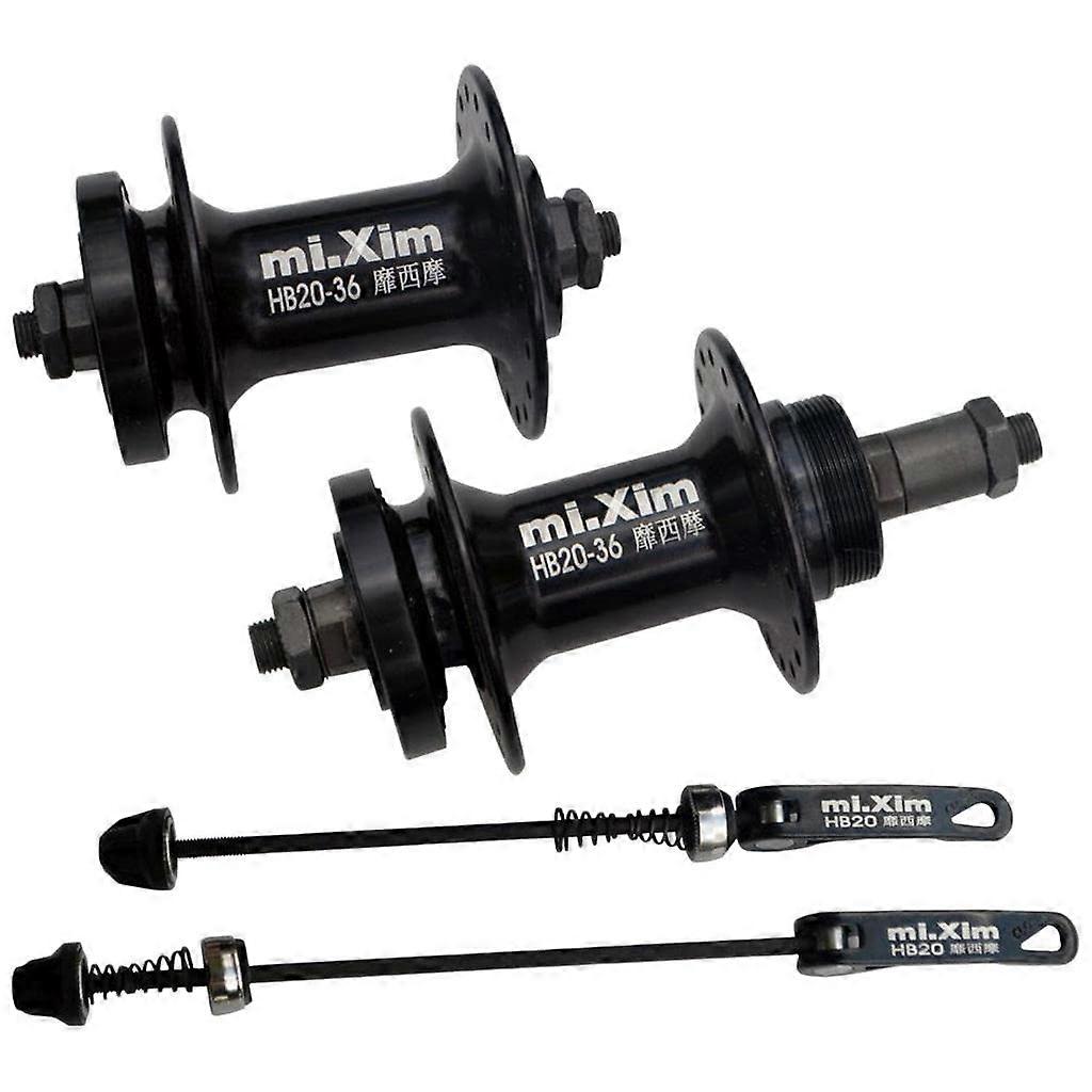 Bicycle Disc Brake Hubs Front and Rear Bearing Hub Set 36H with Lever for Mountain and Road Bikes
