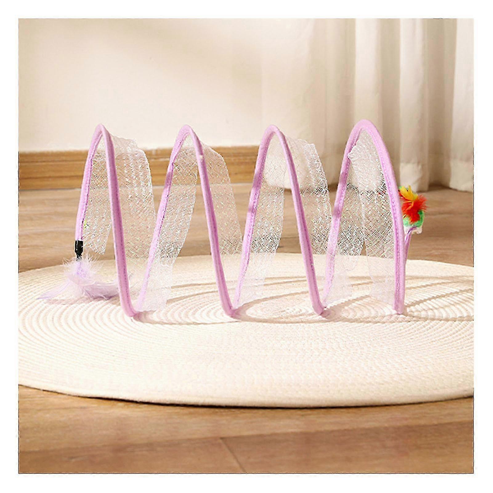 Spiral-shaped Cat Tunnel Toys Interactive Decompression Plaything for Pets