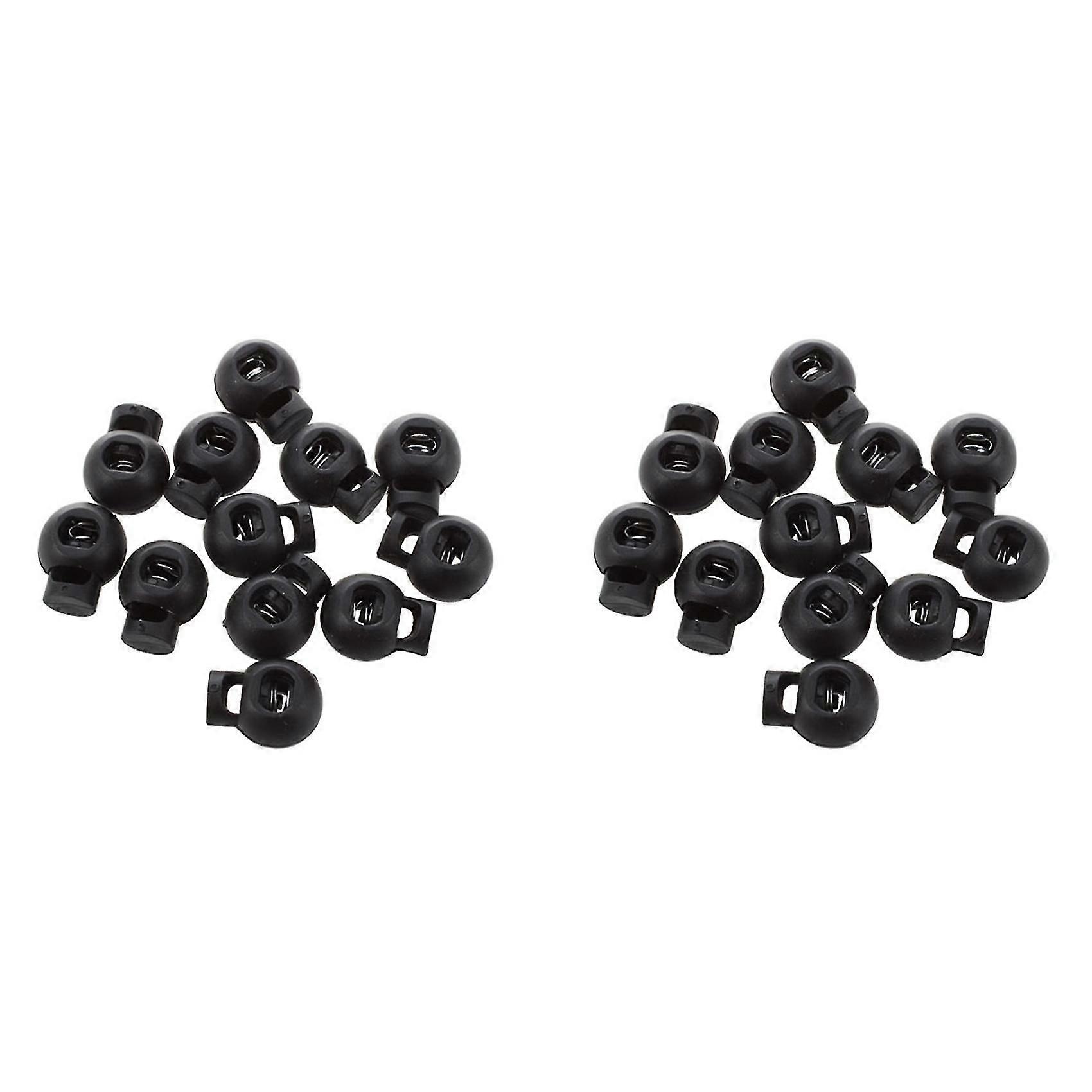 12 Pcs 4.3mm Diameter Spring Loaded Round Toggle Stopper Cord Locks