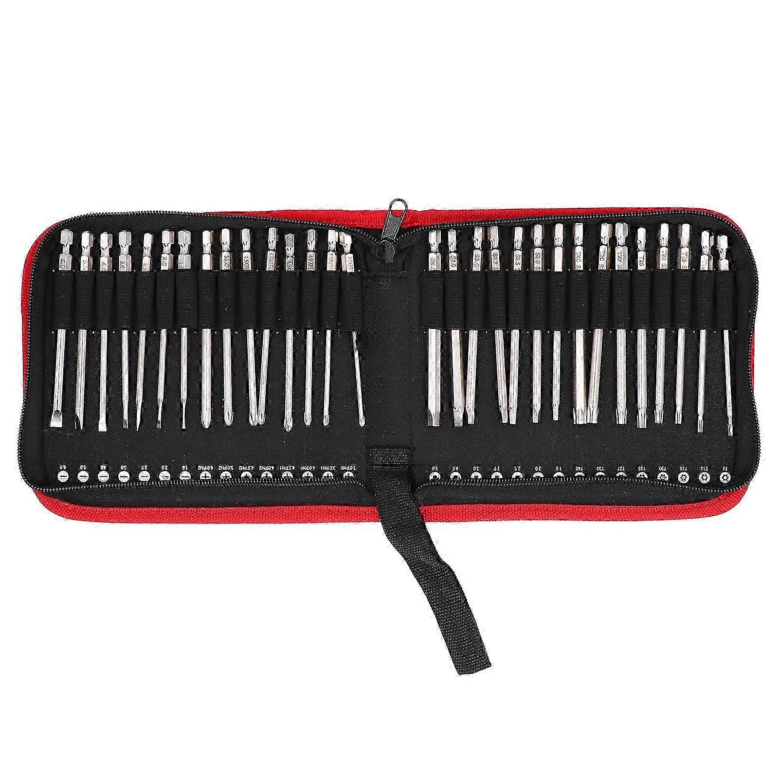 30Pcs Magnetic Metal Screwdriver Bit Set with Storage Box 150mm