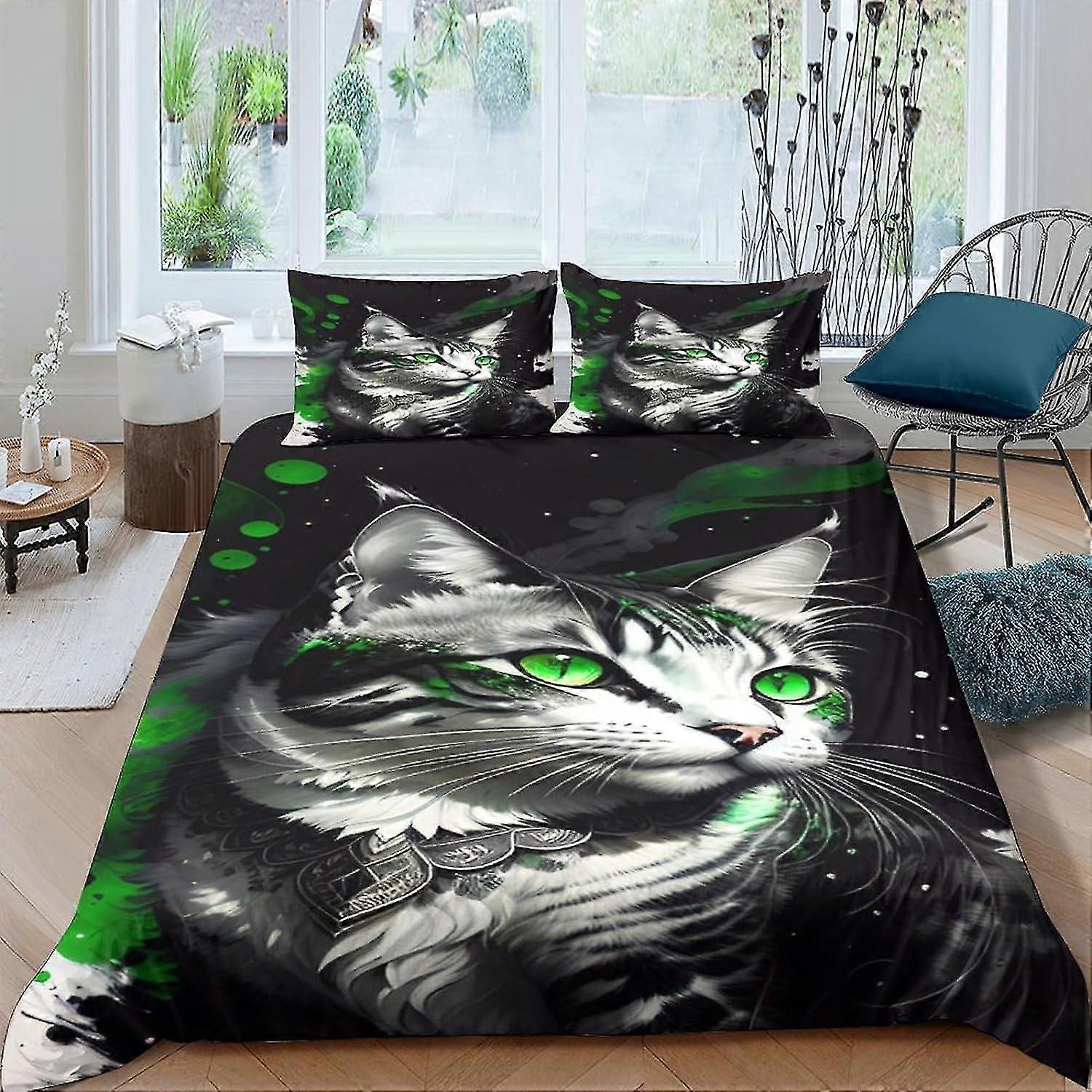 Animal Printed Duvet Cover Bedding Set with Pillowcases for Kids and Teens, Double Size