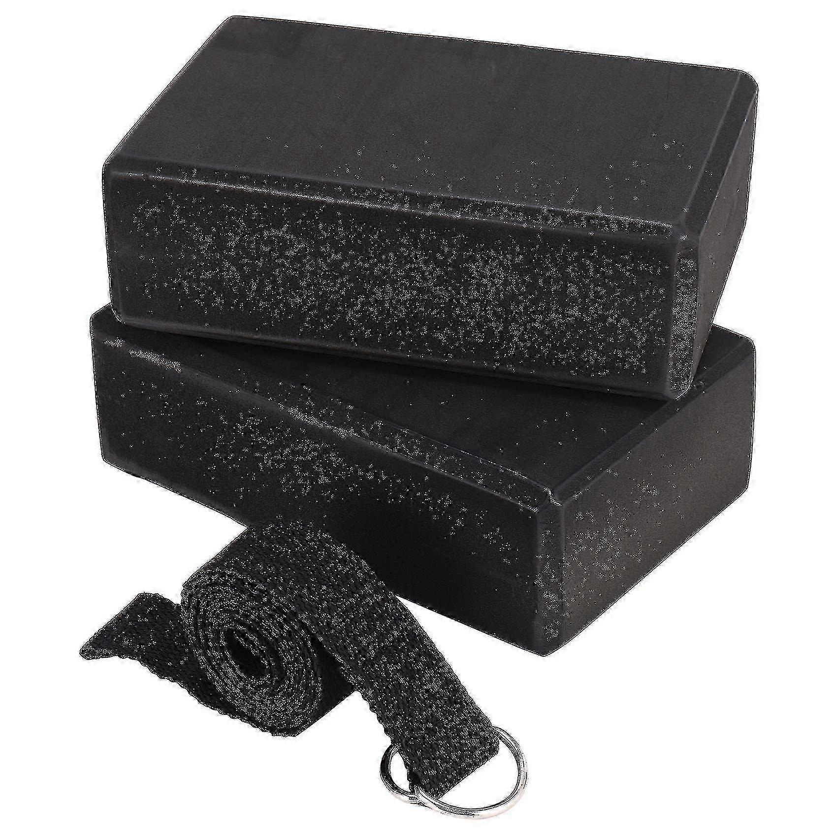 Yoga Block and Strap Set - Soft Non-slip Foam for Universal Stretching and Workouts