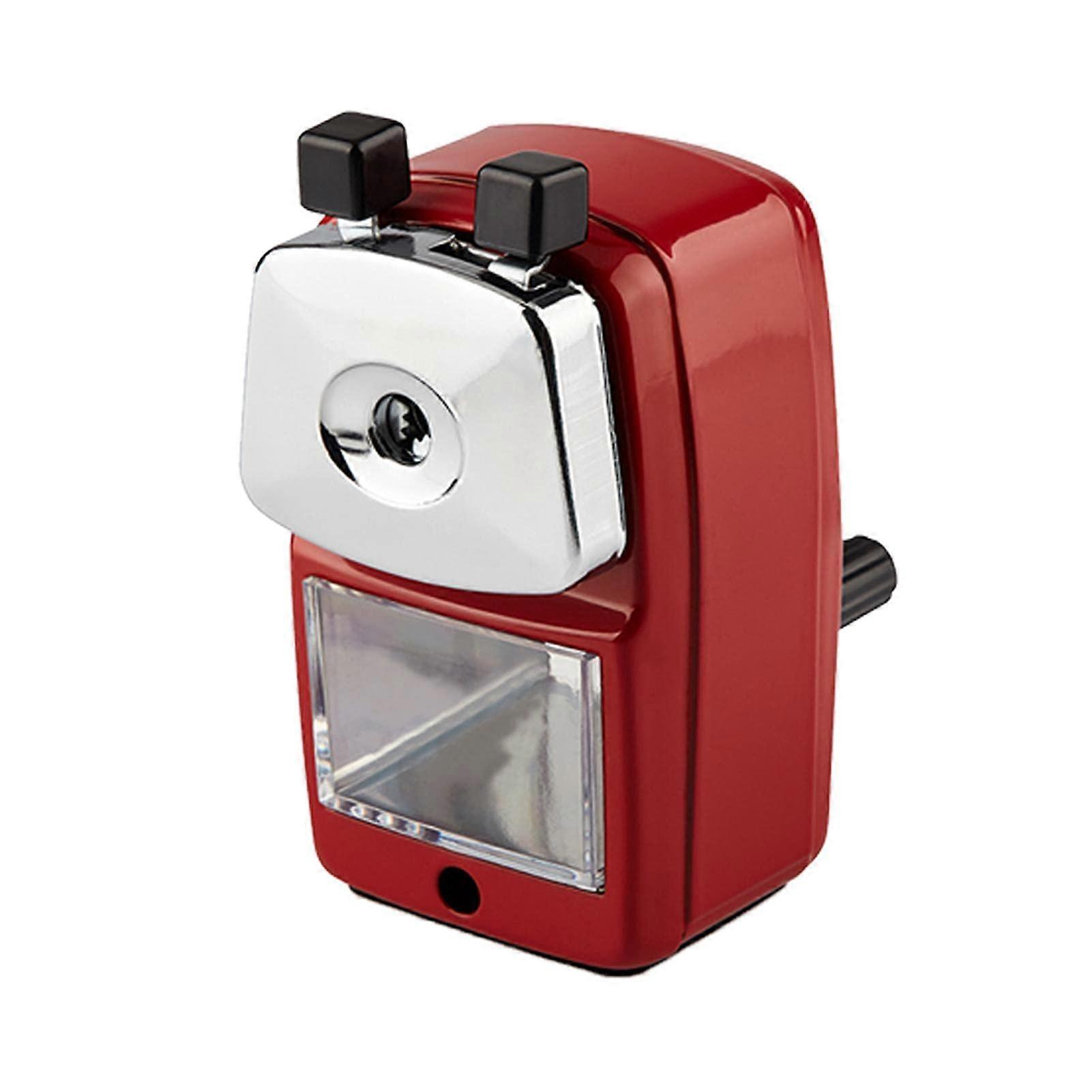 Pencil Sharpener Hand Crank Rotary Portable for School Office Desk, Durable Manual Sharpener for Students