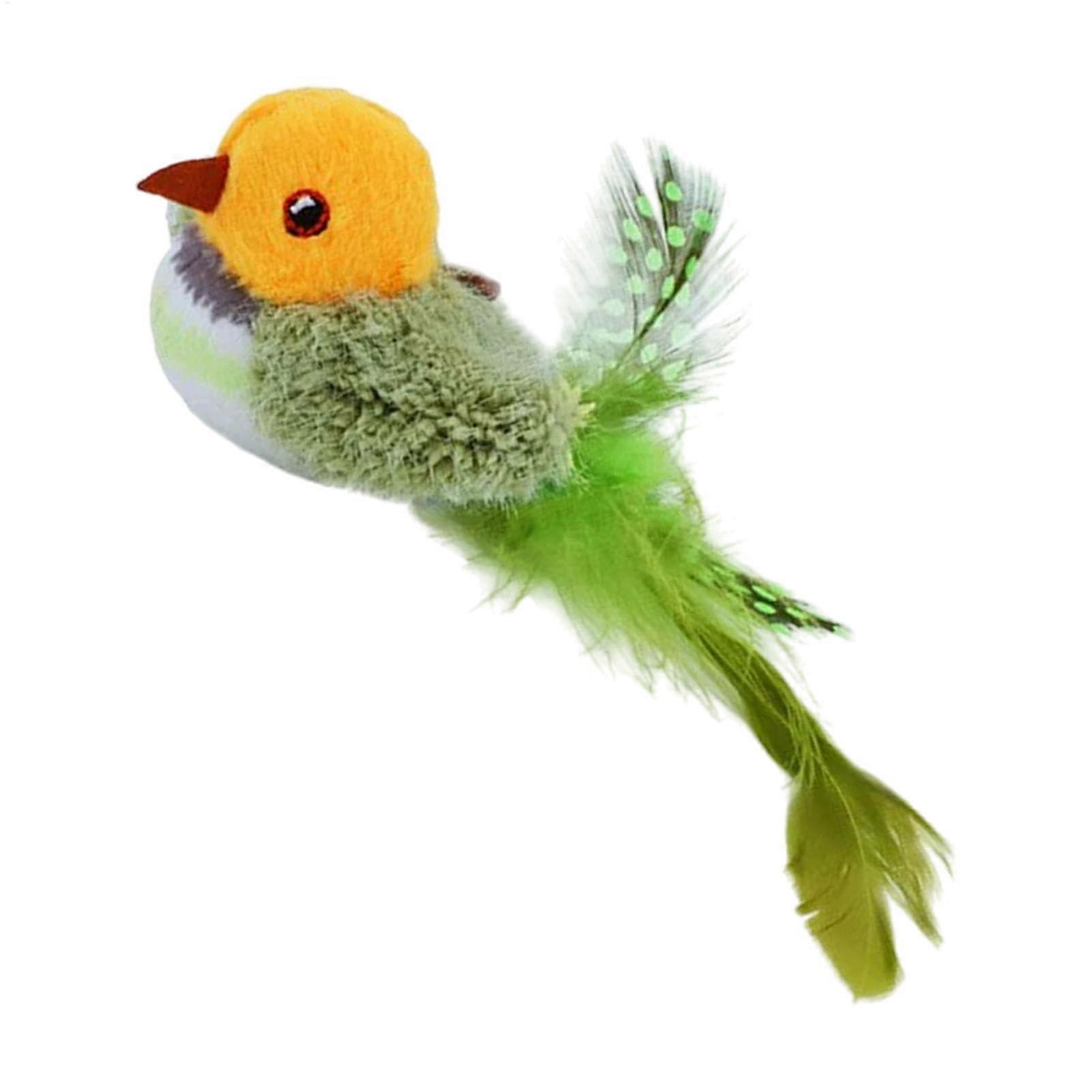 Interactive Toys for Cats and Birds: Singing Bird Toy, Fluttering Bird Toy, Realistic Cat Toy with Squeaky Sound