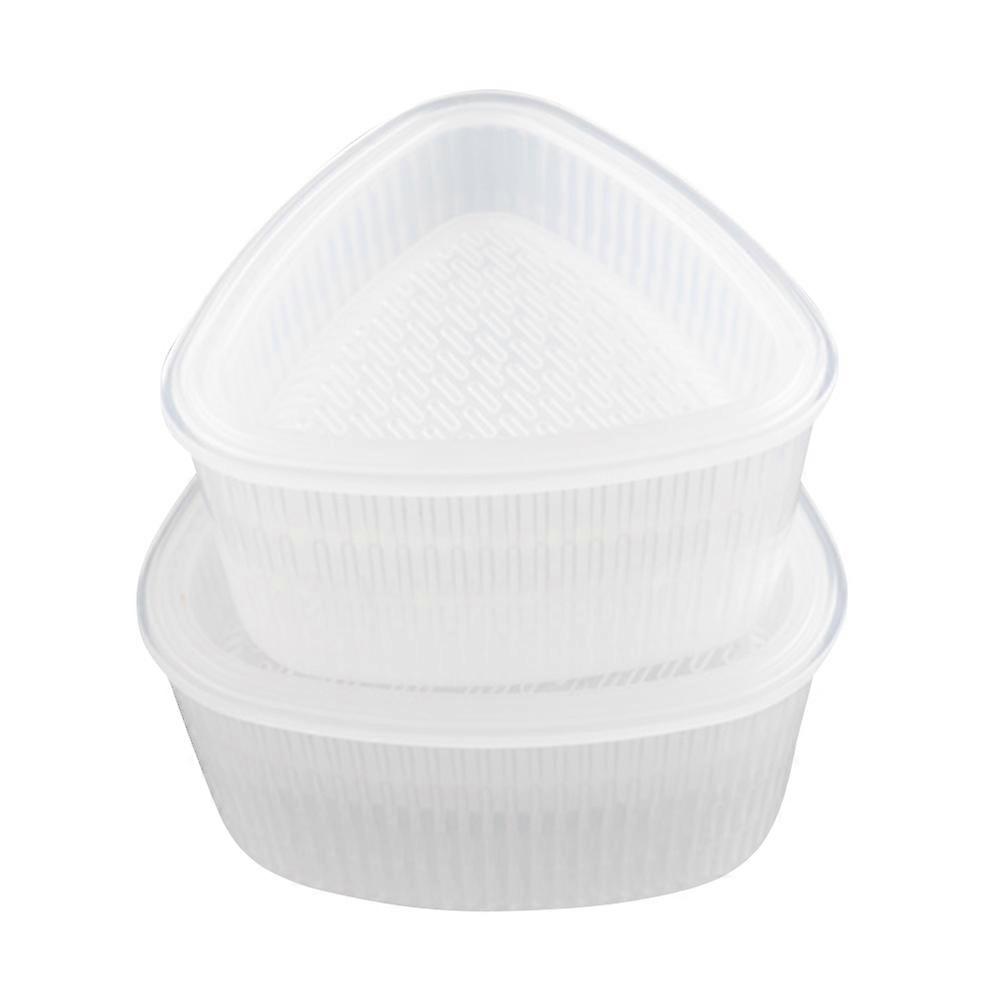 Rice Ball Mould Triangle Making Rice Balls Sushi Restaurant 4Pcs White 8x8cm