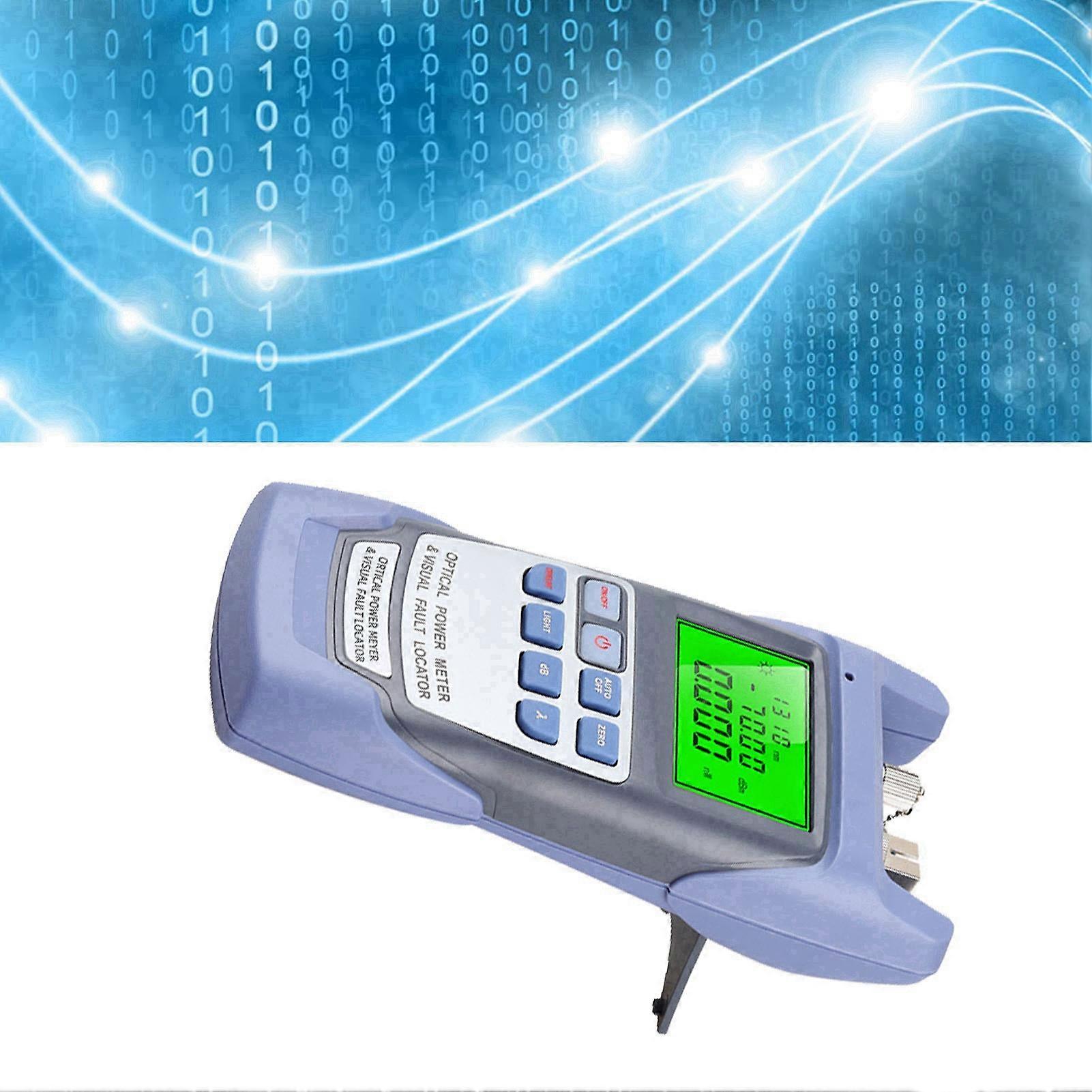 Optical Power Meter 650nm 7 Wavelength High Accuracy Fiber Optic Cable Light Tester for Fault Detection 60MW 