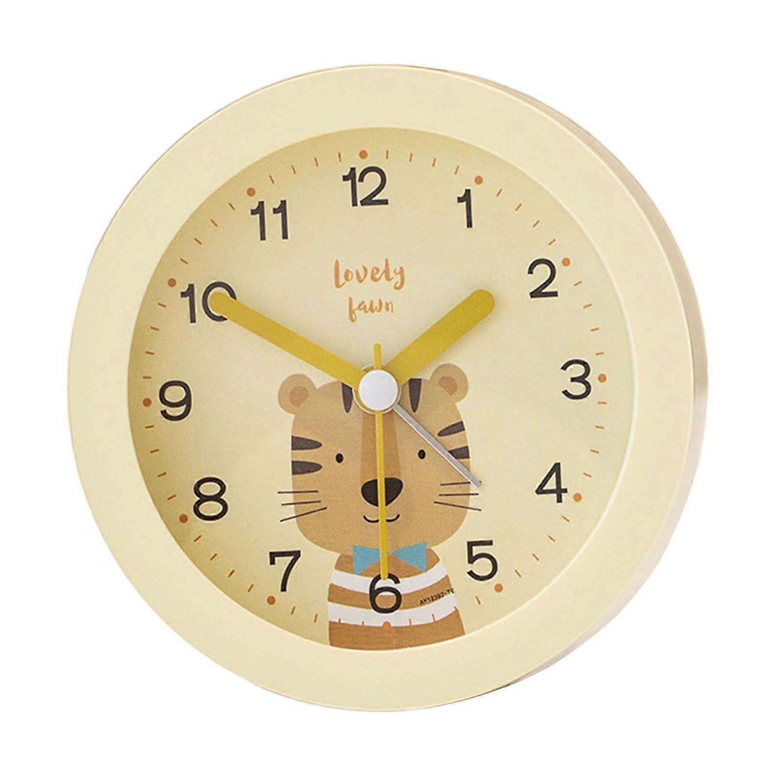 Childfriendly alarm clock with snooze function, night light, and quiet operation (requires 1 AA battery – not included).