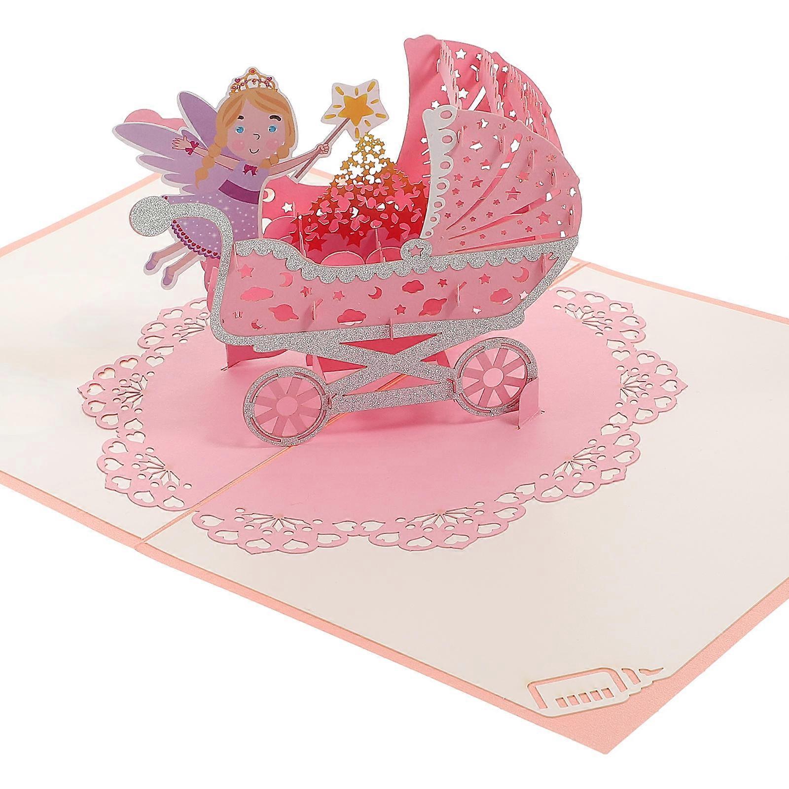 Blessing Card Greeting Card 3D Effect Design Cardstock 20X15X0.1CM 1Set