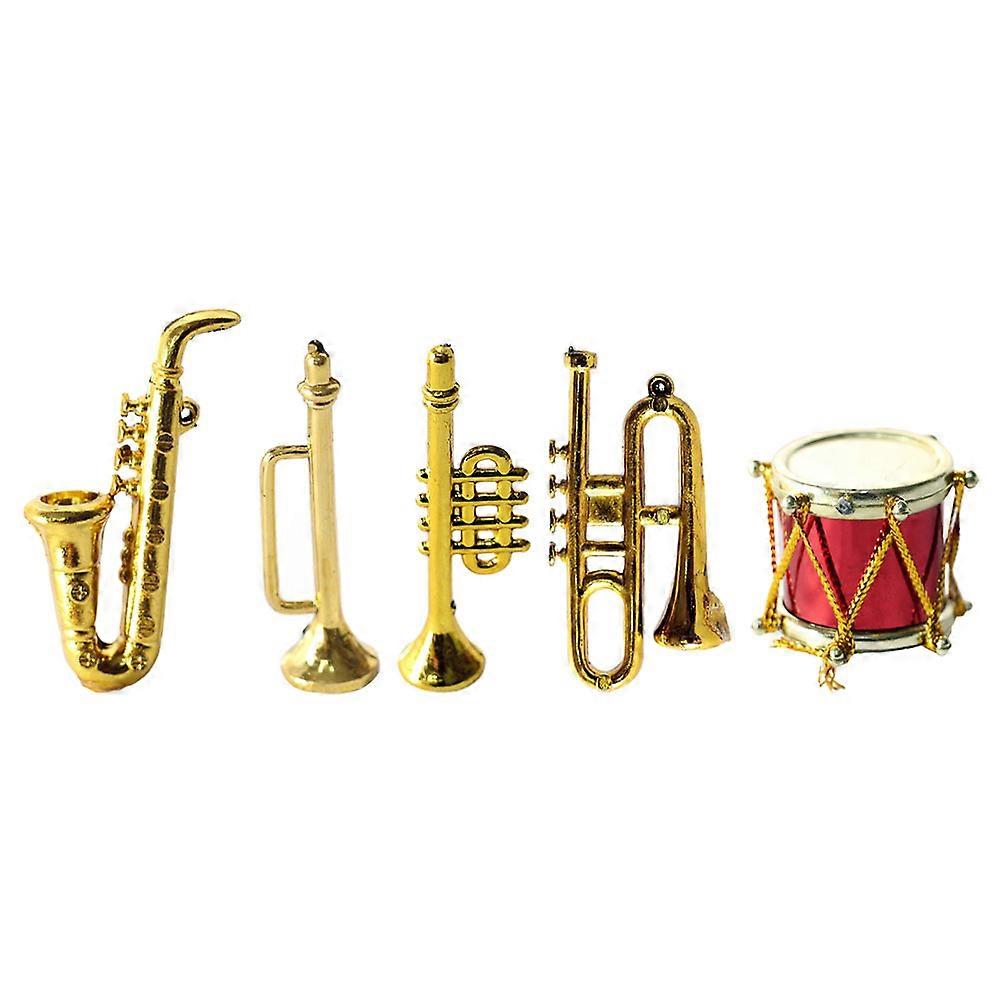 Miniature Saxophone Model for Dollhouse Decor, Home Adornment, Realistic Plastic Musical Instrument for Photography and Interior Decoration