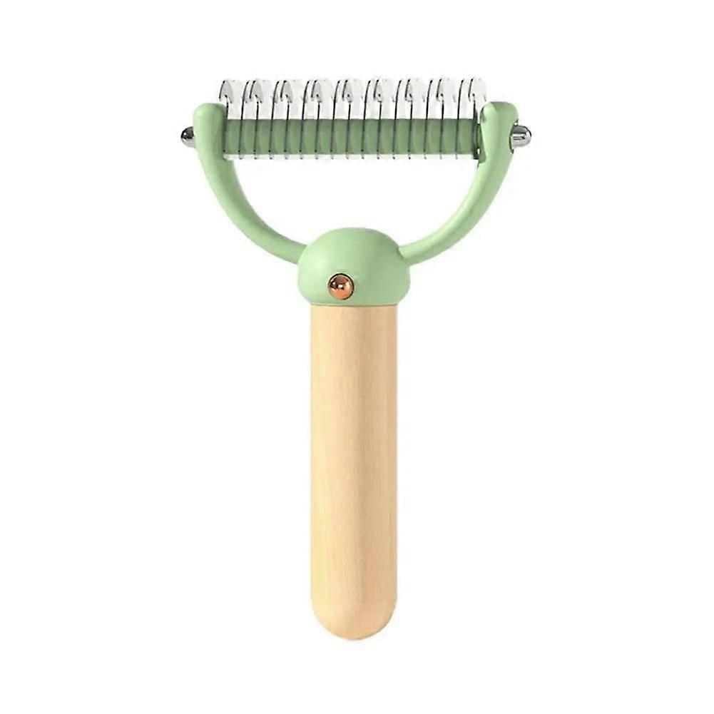 Undercoat Brush for Detangling Cat Combs for Grooming Long Haired Cats, DoubleSided Undercoat Brush for Detangling Pets A Green