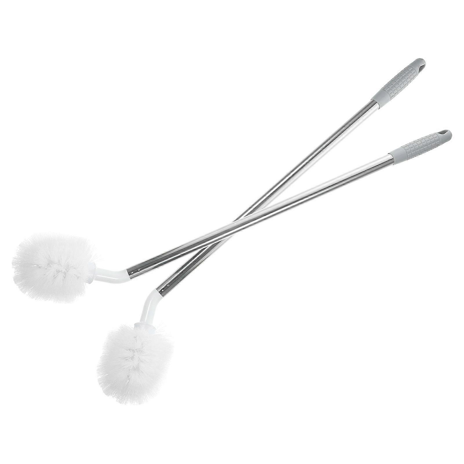 Flexible Bottle Brush For Kitchen Utensils Silver 63x9cm Dish Drying 2Pcs