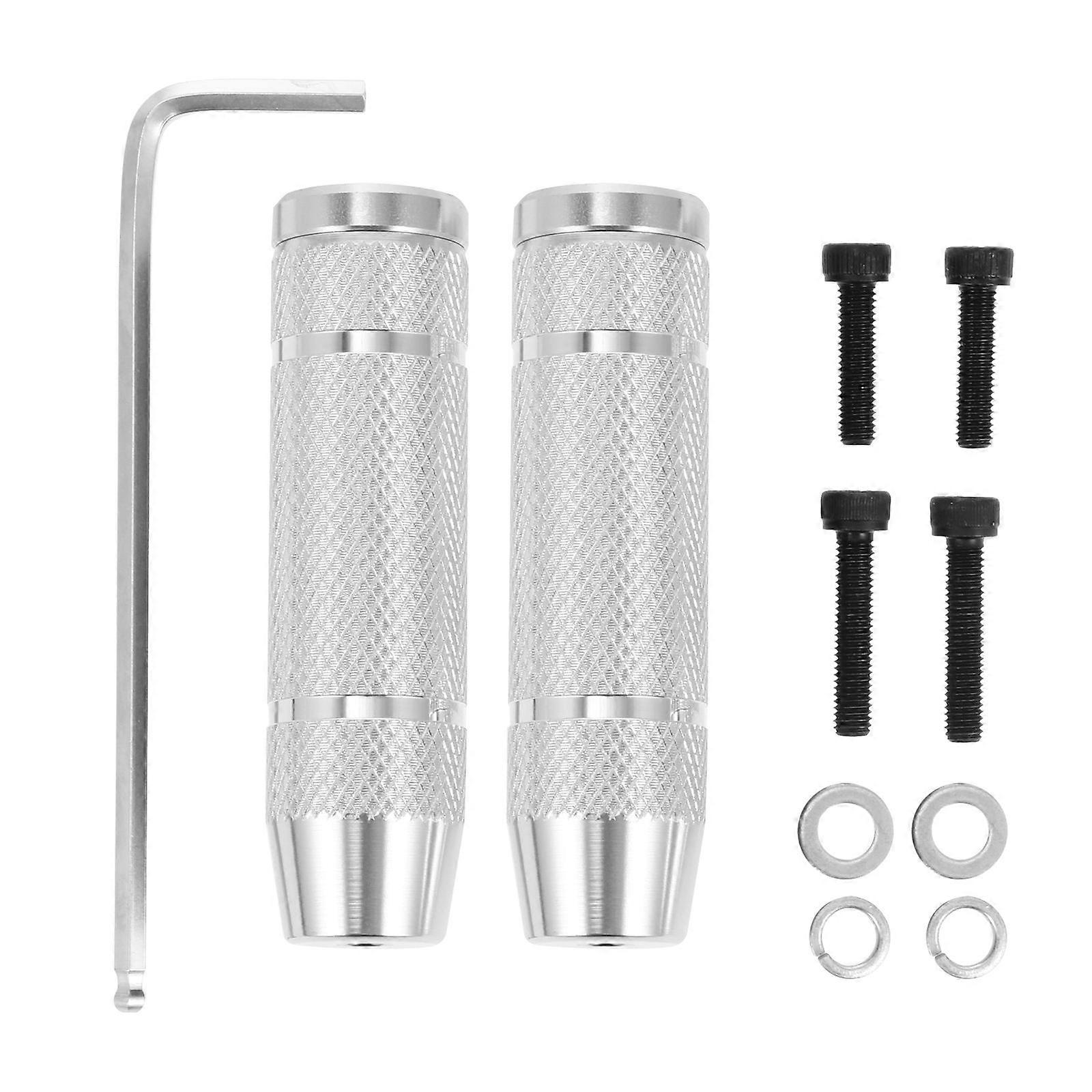 Aluminum Alloy Bike Pedals with Sturdy Cylinder Design, Non Slip Grooves for Enhanced Safety, Compatible with Mountain and Standard Bicycles, Easy