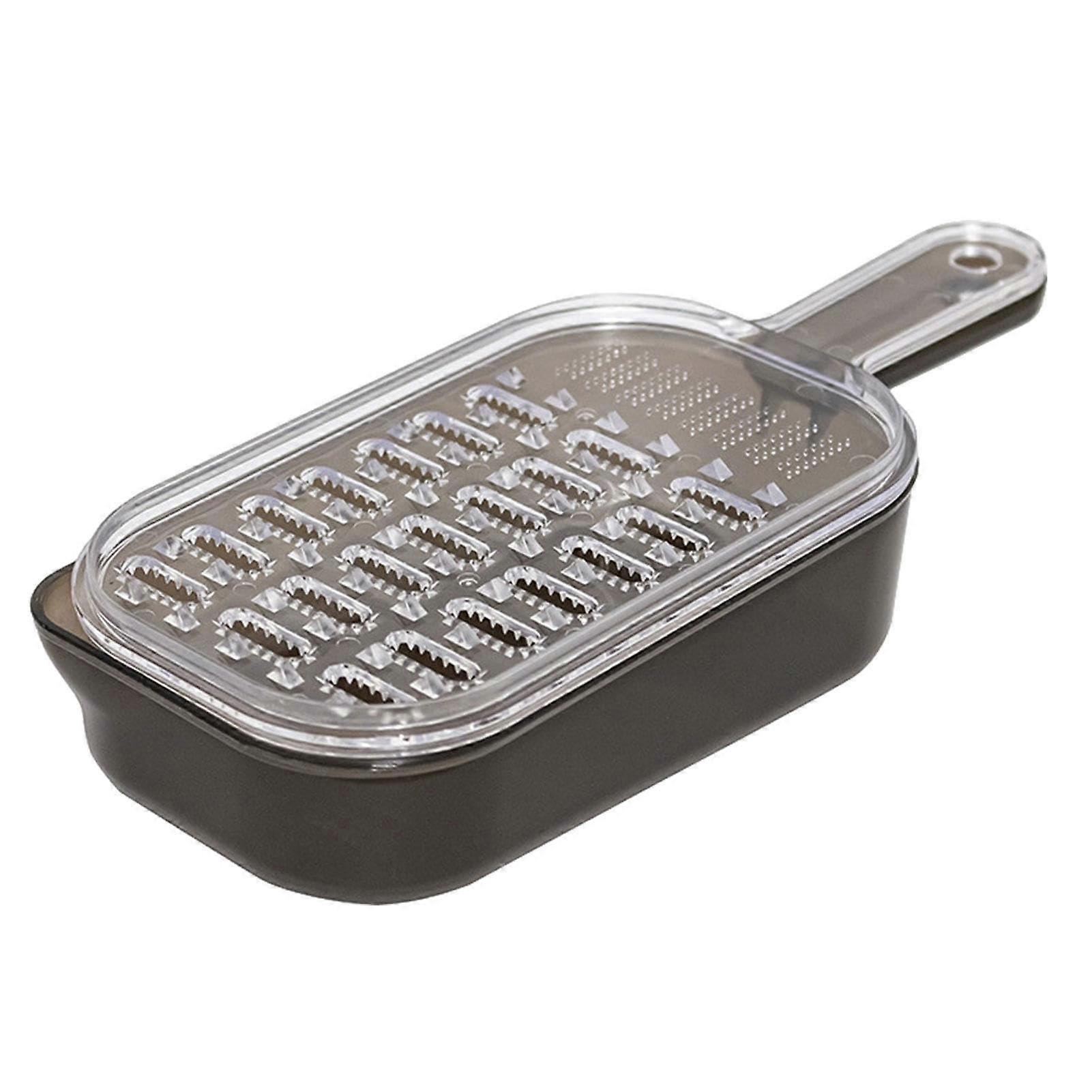 Vegetable Grater, Large Zester Grater with Container, NonSlip Rubber Base