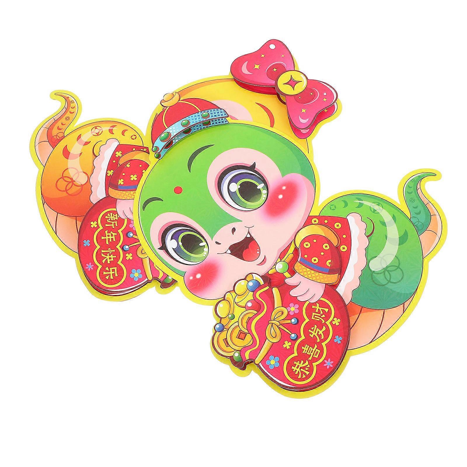Window Decals For Glass Windows Lunar New Year Decorations Red Fu Character Wear-resistant 1 Pair
