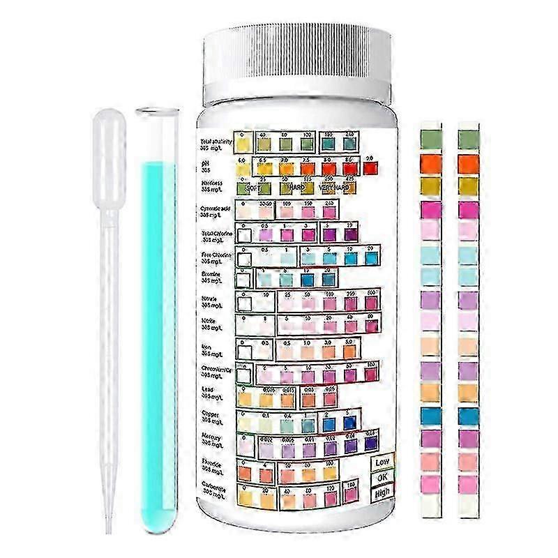 16-in-1 Water Testing Kit for Drinking Water - Home Water Quality Test Kit with 50 Test Strips for Accurate Measurement