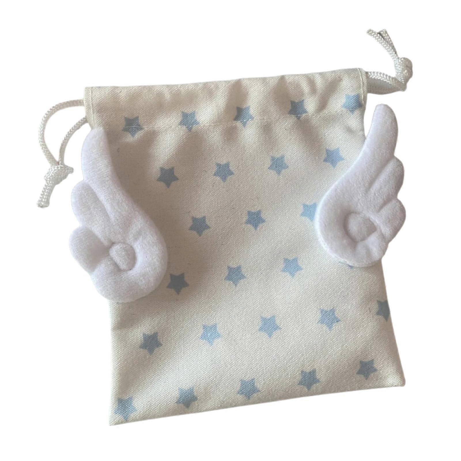 Star Pattern Cosmetic Bag Drawstring Makeup Pouch Small Storage Organizer