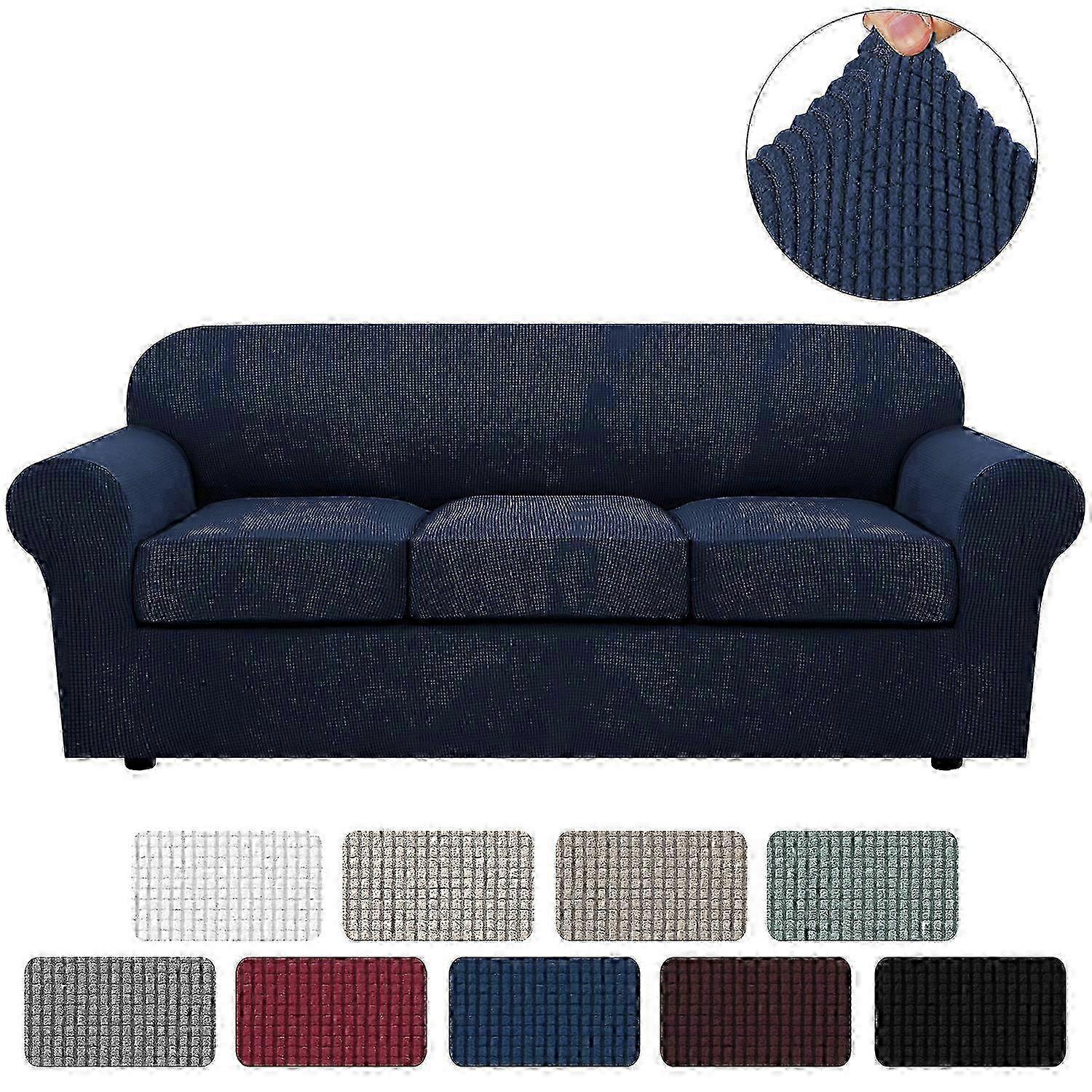 2025 Stretch Waterproof Sofa Cover, 1 Piece, Spandex, Jacquard Elastic Couch Cover with Non-Slip Foams