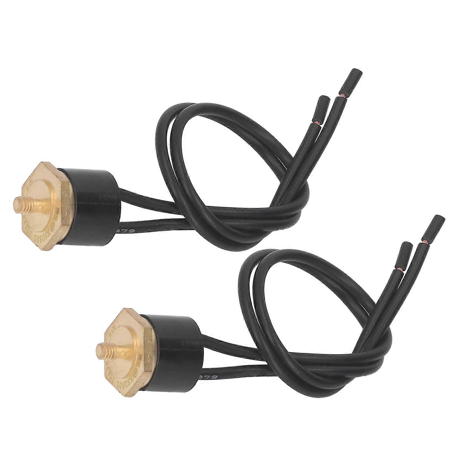 2Pcs Thermostat Switch Waterproof No Arcing KSD301 Thermal Control Switch with Wire  M4