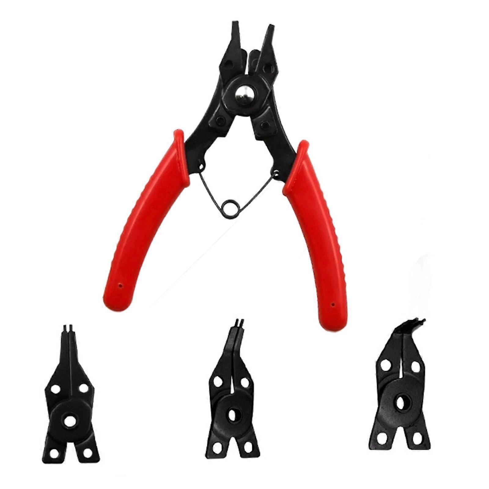 4-In-1 Ring Pliers Set For Internal And External Snap Rings, Jewelry Retaining Pliers, Combination Holding Clip