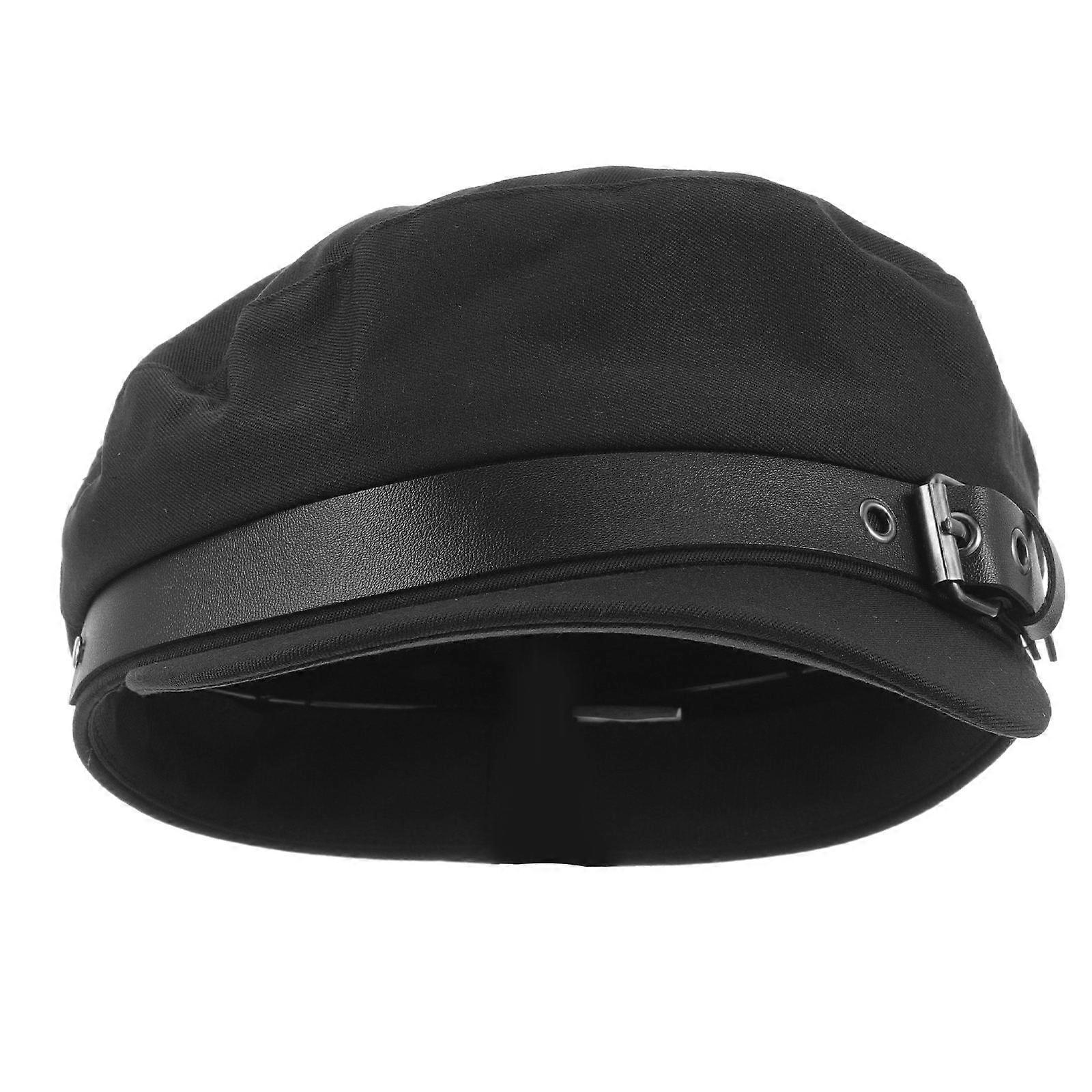 Here's a polished and professional product description based on the title you provided:
**Stylish Beret with Buckle – Casual Peaked Cap for