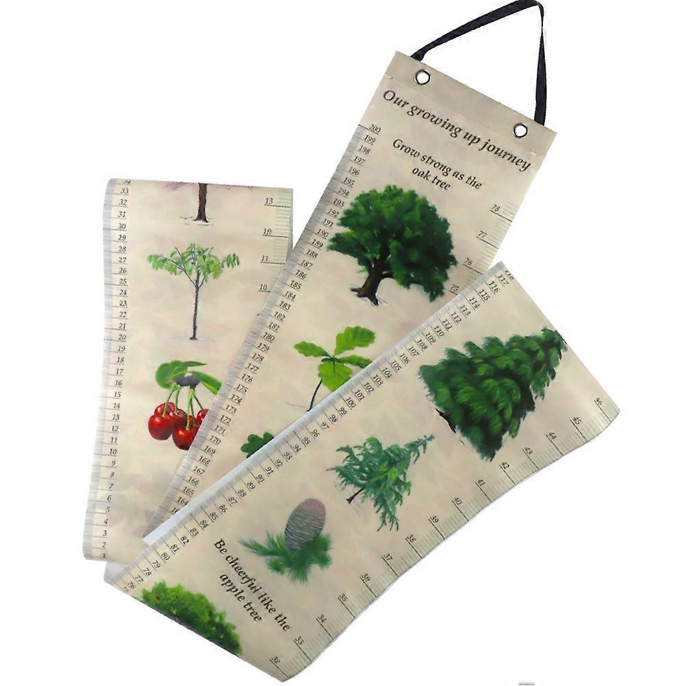Kids Growth Chart with Plants Pattern for Bedroom Wall Hanging Assorted Color Waterproof and 39.37 inches