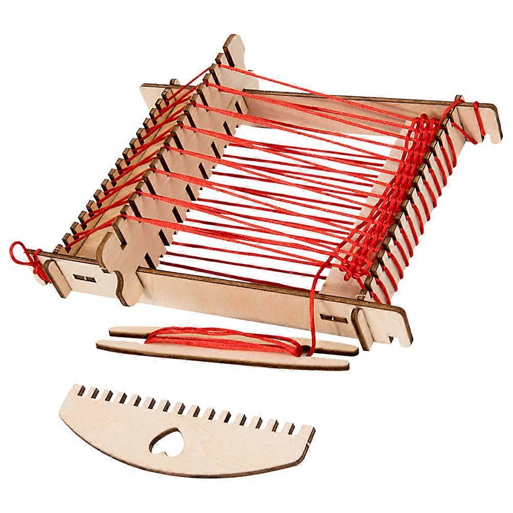 Safe Wooden DIY Weaving Loom for Creative Play, Educational Crafting, and Hand Eye Coordination Development for Boys