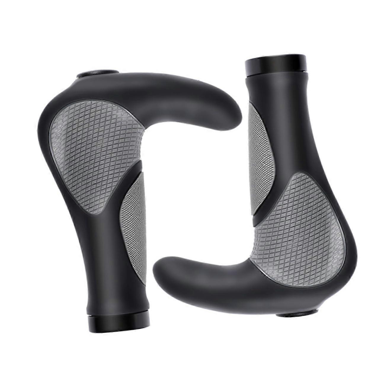 L-Shaped Bike Handles Pack of 2, Non-Slip Bar Ends for Mountain Bikes, Exercise Bikes, Electric Bicycles, Durable End Caps