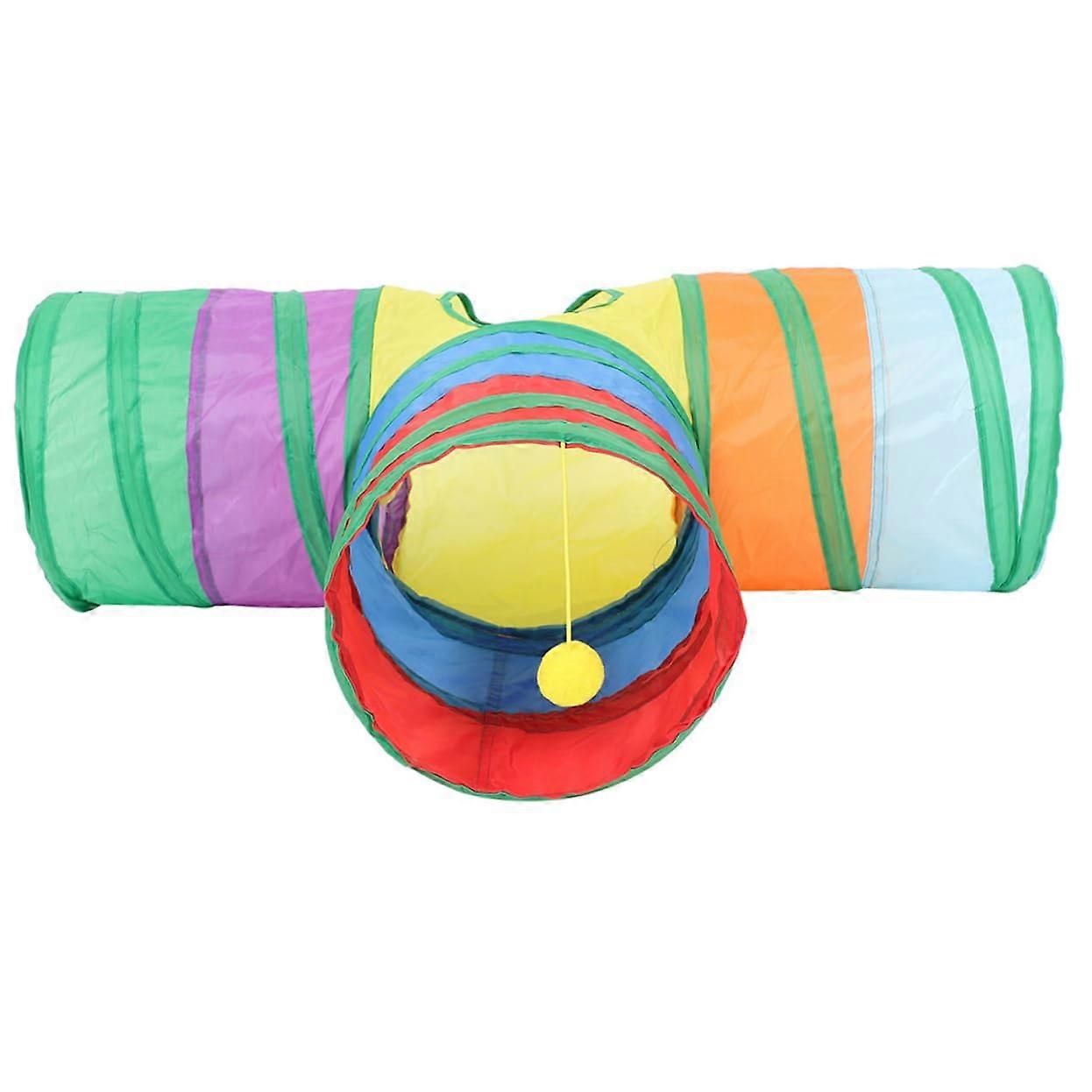 Interactive Rabbit Tunnel Indoor Toy Small Size Collapsible Pet Tunnel for Bunnies and Small Animals